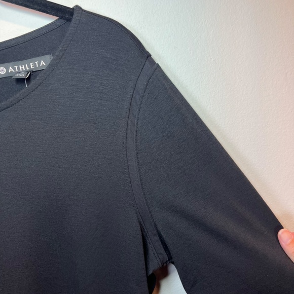 Athleta Women's Weekday Industry Dress Black Wool Blend Athleisure Office Medium - Picture 7 of 15